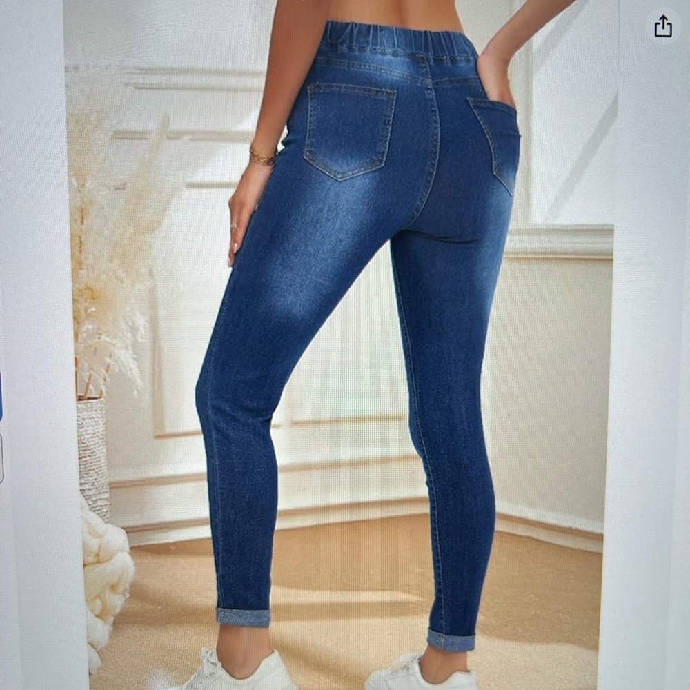Drawstring skinny jeans - Picture 6 of 8